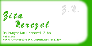 zita merczel business card